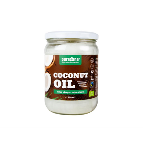 licentie Wind Onheil Extra Virgin Kokosolie bestellen? | Purasana COCO Extra Virgin Kokosolie  500 ml FairTrade