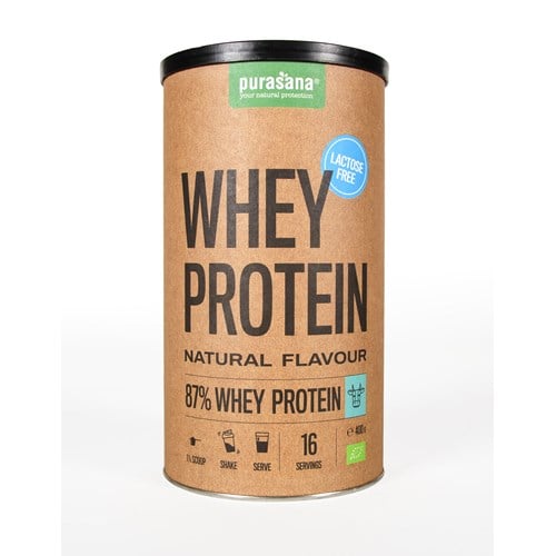 Whey Protein Powder Lactose Vrij Natuur 400gr