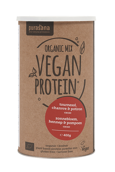 Vegan Protein zonnebloem, hennep, pompoen - cacao