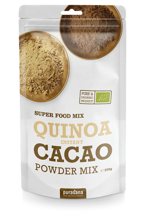 Quinoa instant cacao powder mix
